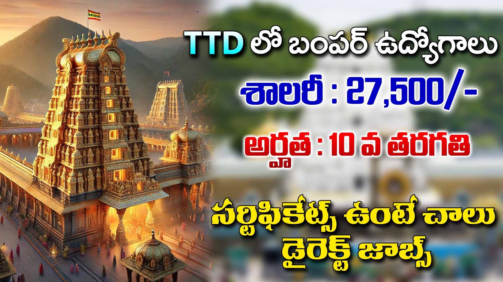 TTD SVIMS Jobs Out 2025