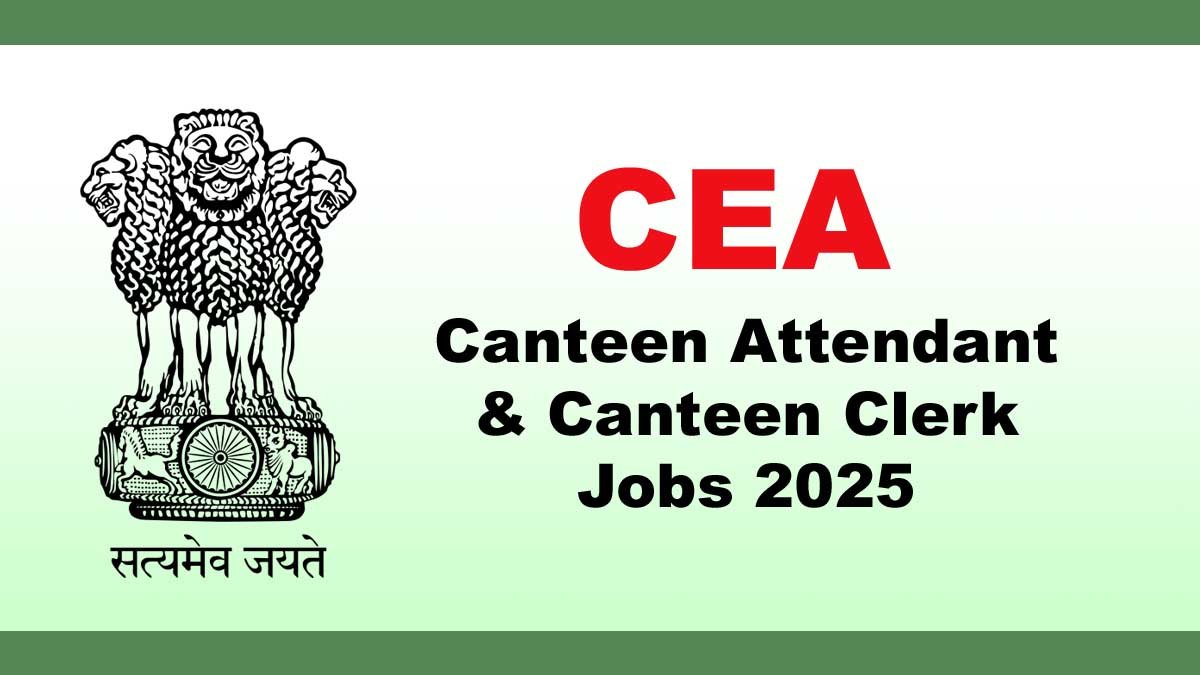 Canteen Attendant & Canteen Clerk Jobs 2025