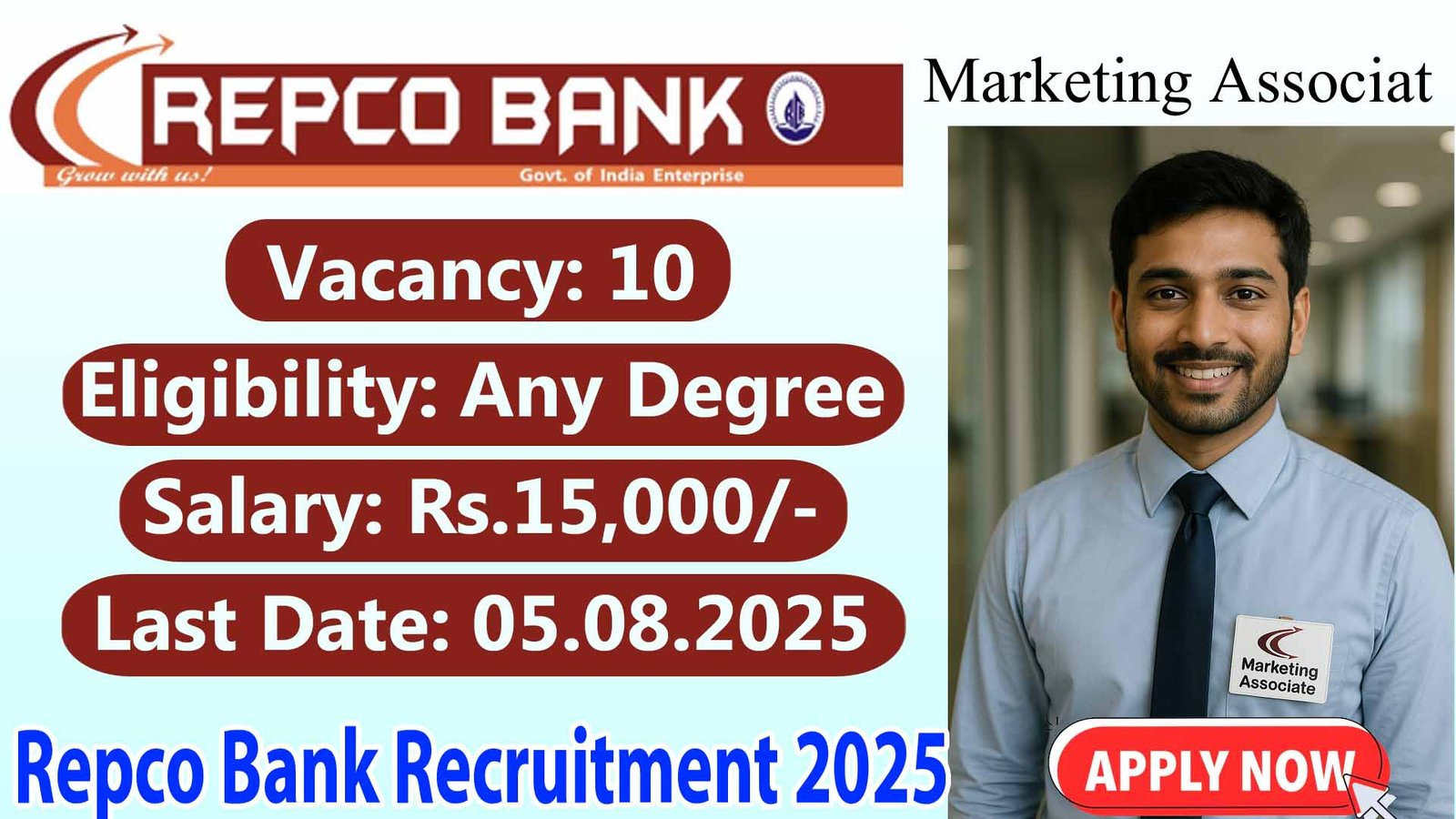 Repco Bank Marketing Associate Recruitment 2025