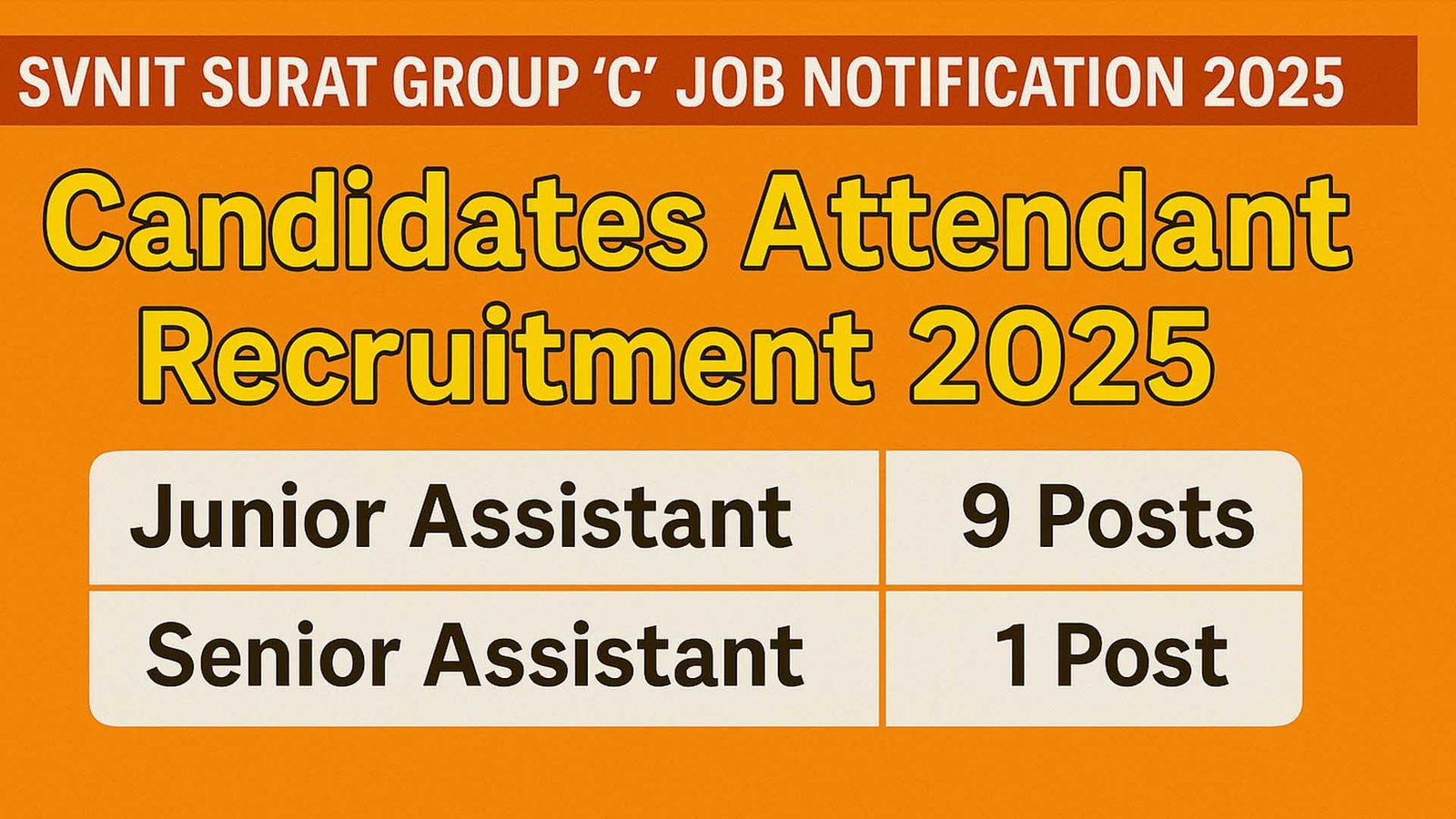 SVNIT Surat Non-Teaching Group C Recruitment 2025