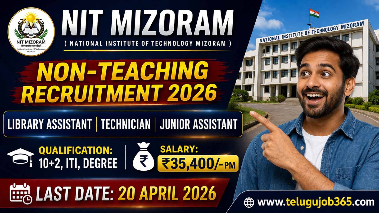 NIT Mizoram Non-Teaching Recruitment 2026