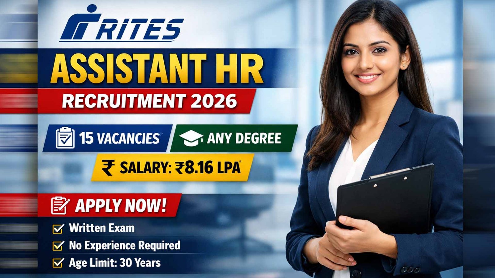 RITES Assistant HR Recruitment 2026