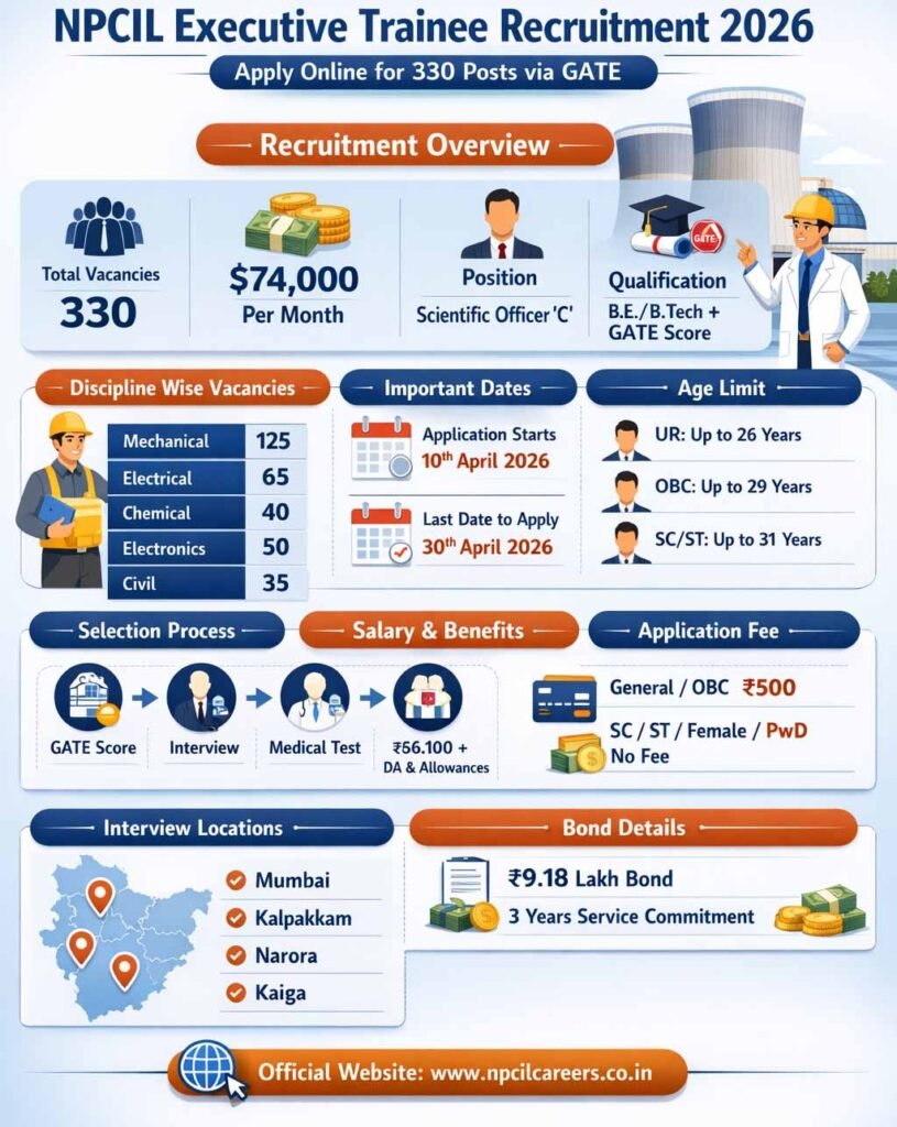 NPCIL Executive Trainee Recruitment 2026