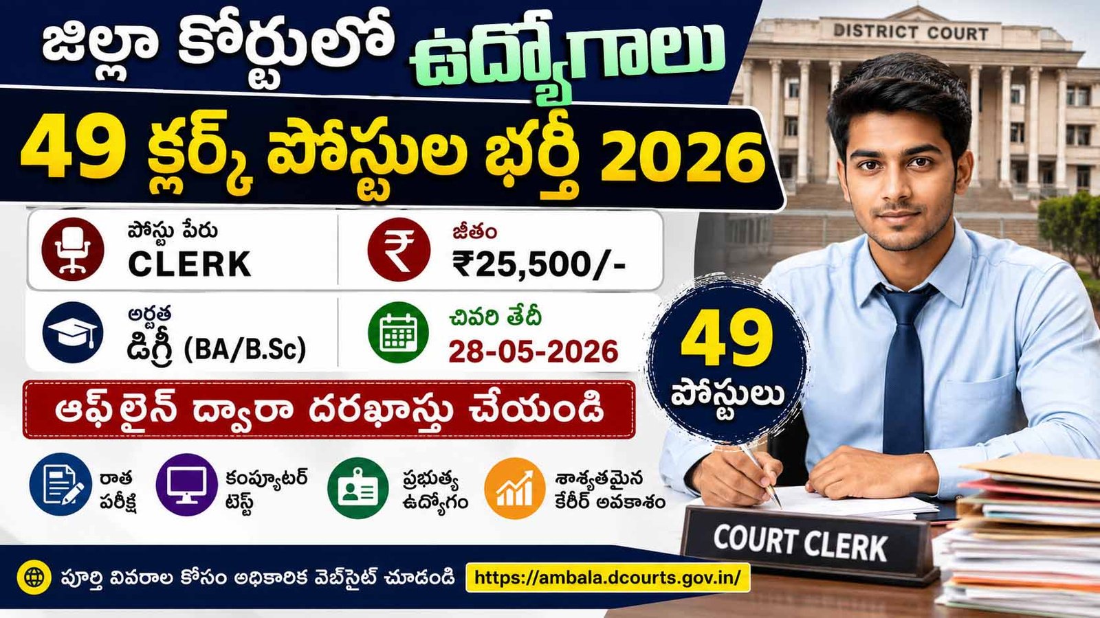District Court Clerk Recruitment 2026