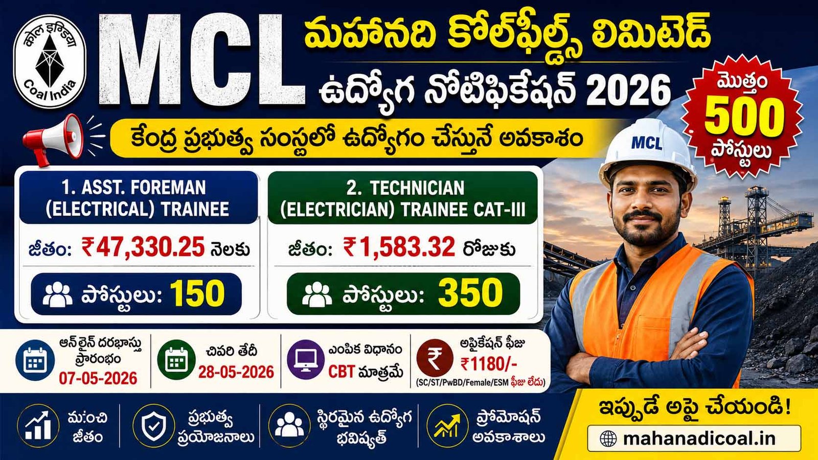 MCL Foreman & Technician Recruitment 2026