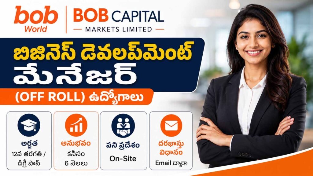 BOB Capital Business Development Manager Recruitment 2026