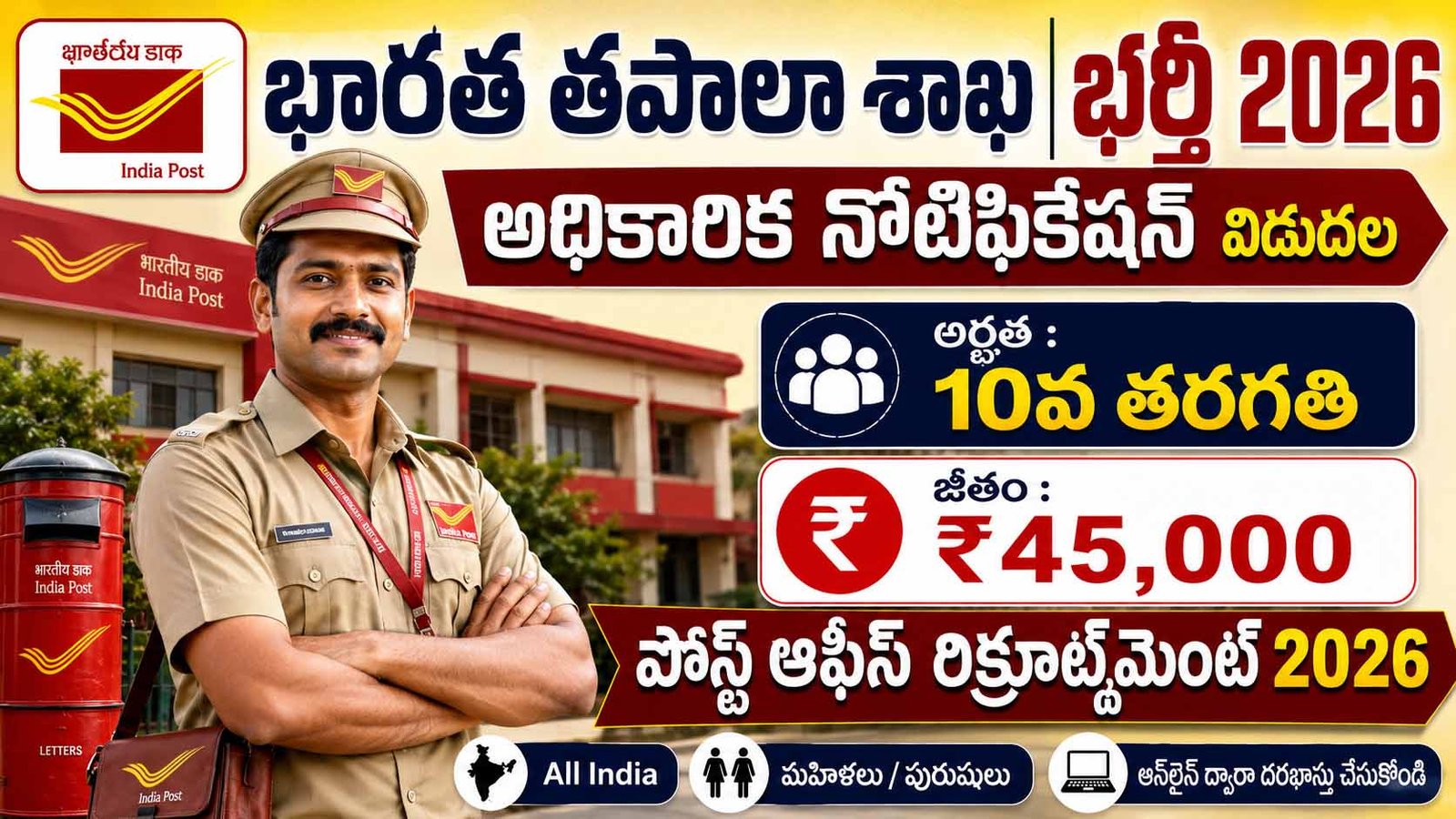 India Post Skilled Artisan Recruitment 2026