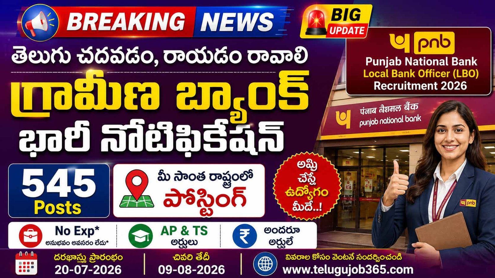 Punjab National Bank LBO Recruitment 2026 Notification