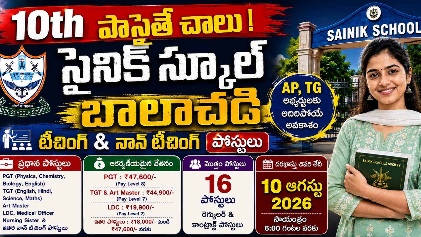 Sainik School Recruitment 2026